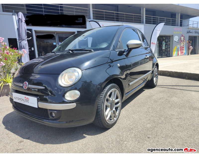Achat voiture occasion, Auto occasion pas cher | Agence Auto Fiat 500 1.2 70 BY-DIESEL Noir Année 2009 Manuelle Essence
